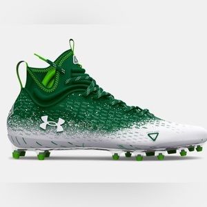 Under Armour, UA Spotlight Lux MC 2.0 Football Cleats Green-White